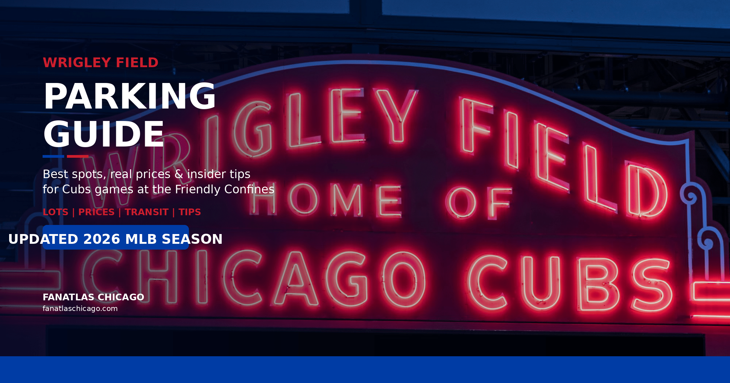 Neon Wrigley Field sign reading 
