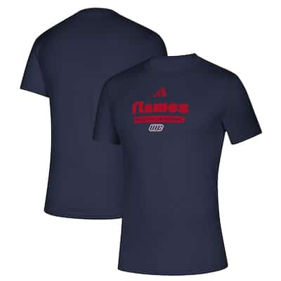 Navy blue short-sleeve t-shirt with 